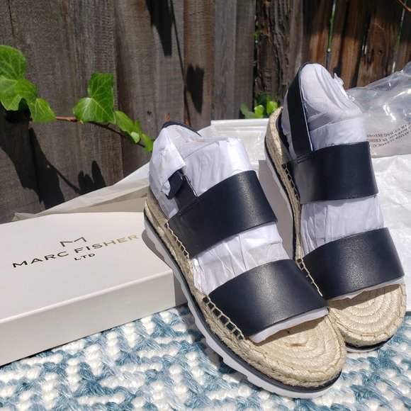 Marc Fisher PHEBE 2 ESPADRILLE WEDGE SANDAL 5.5 - Picture 1 of 12